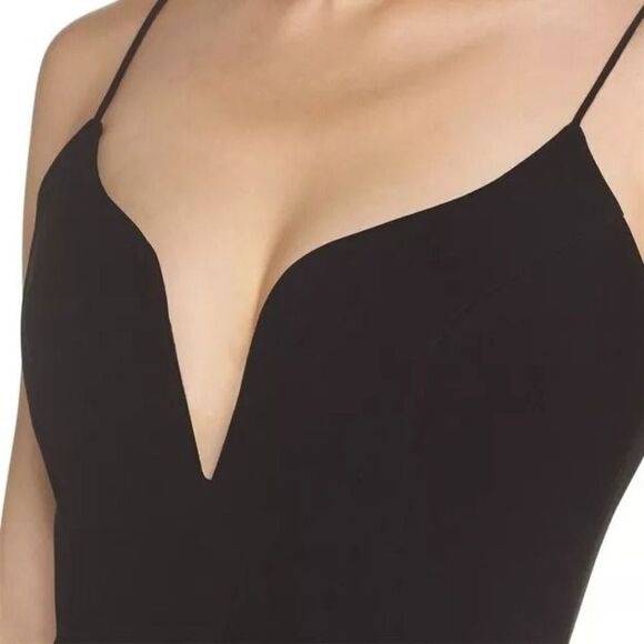 Jill Jill Stuart Plunge Sweetheart Gown Black Maxi Dress Sz. 0 Minimalist Classy - Picture 14 of 16